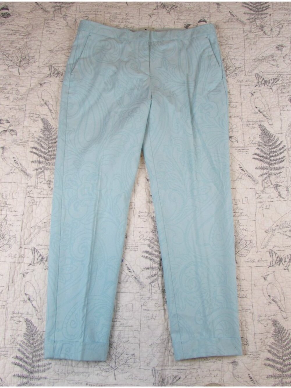 EUC  Etro Trousers High Rise Straight Leg Ankle FlT Pants Sz 10 US/ 46 IT